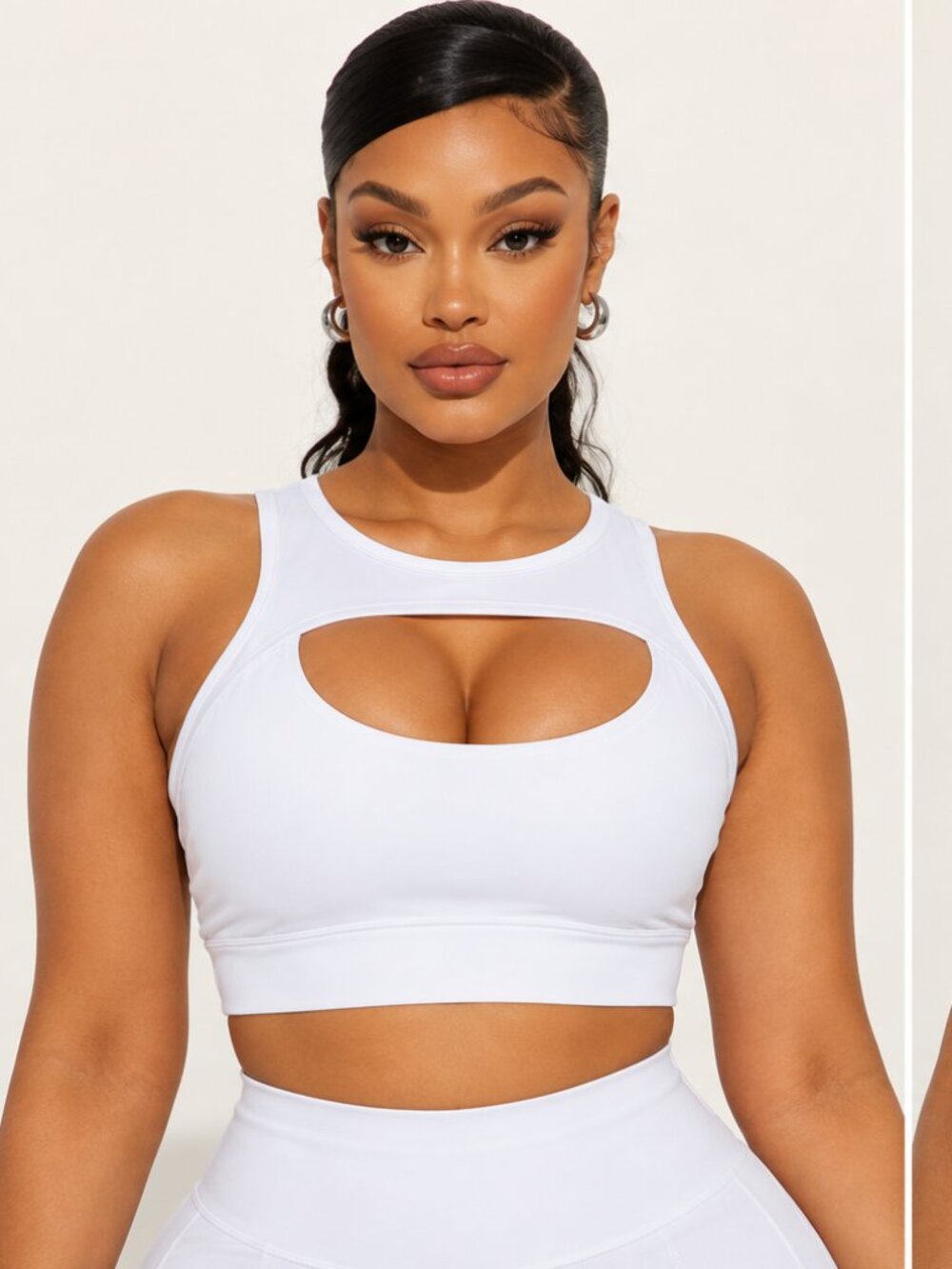White Fashion Nova Sports Bra